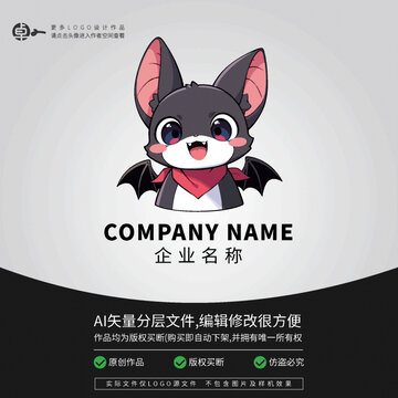 蝙蝠時(shí)尚卡通LOGO運(yùn)動(dòng)
