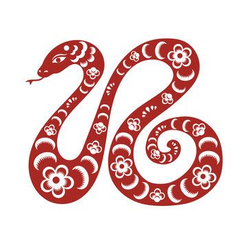 蛇年福字剪紙