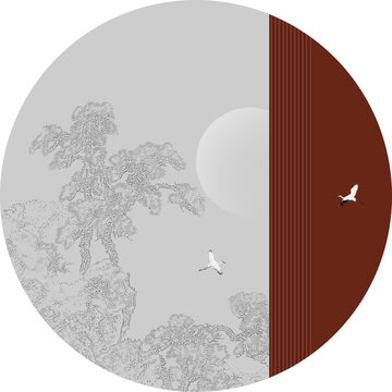 壁畫(huà)工筆山水畫(huà)