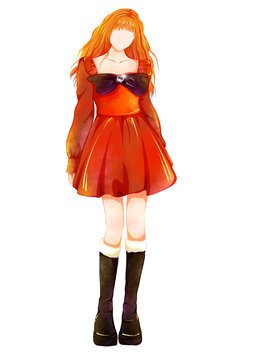 紅裙少女