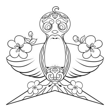 紙鳶白描