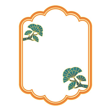國(guó)潮風(fēng)松樹邊框