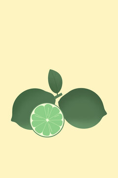 青檸檬高清分層插畫素材