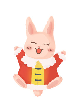 新年卡通兔子
