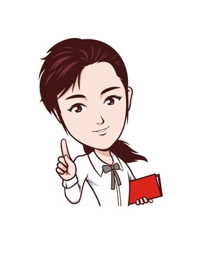 卡通年輕女老師頭像矢量圖