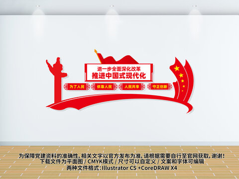 推進中國式現(xiàn)代化文化墻