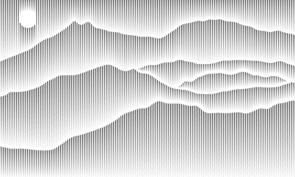 激光線條山水