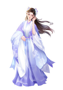 漢服國風手繪人物