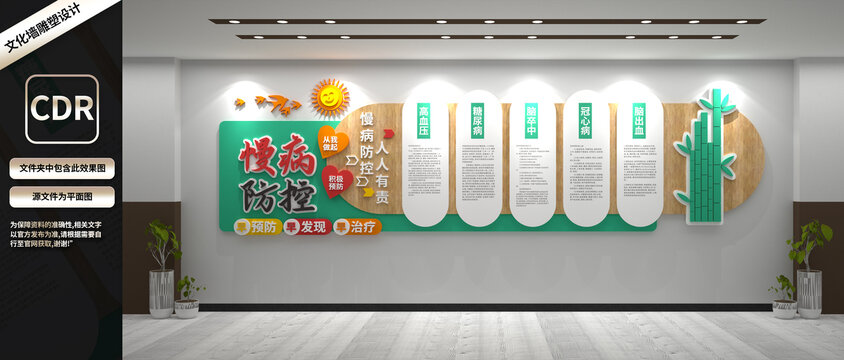 慢病防控醫(yī)院文化墻