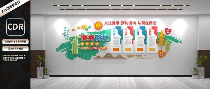 慢病防控文化墻