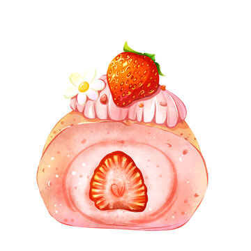 草莓蛋糕卷