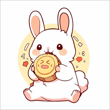 兔子吃月餅