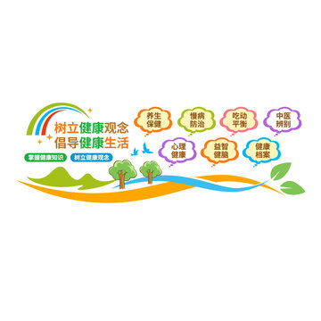 健康驛站文化墻