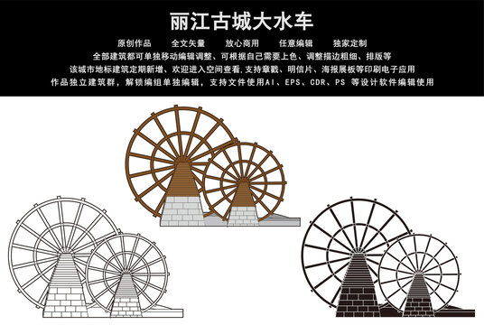麗江古城大水車