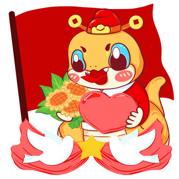 2025蛇年月歷七月和平鴿