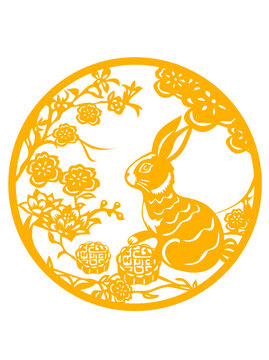 中秋剪紙窗花