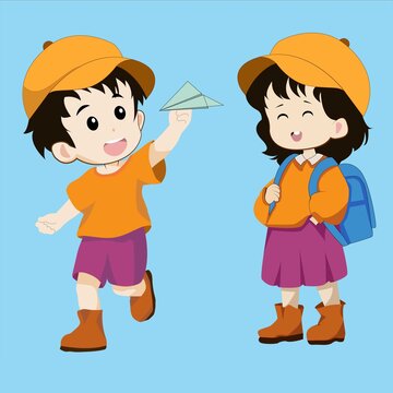 小學(xué)生形象卡通人物