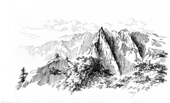 陜西華山雄姿
