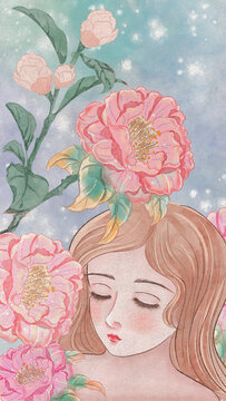 鮮花女人