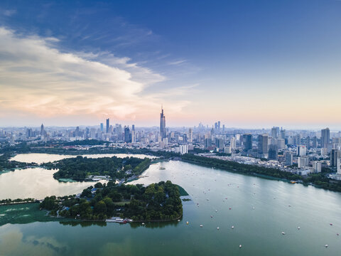 南京玄武湖城市風(fēng)光