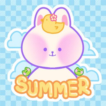 璽兔鴨鴨青蛙云朵summer