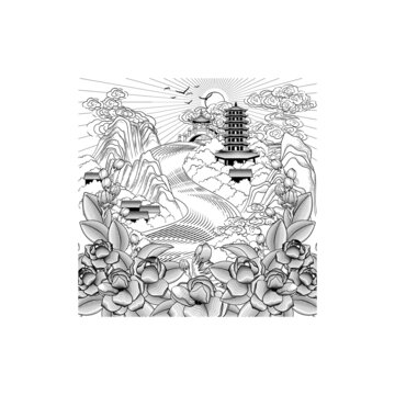 茉莉花插畫