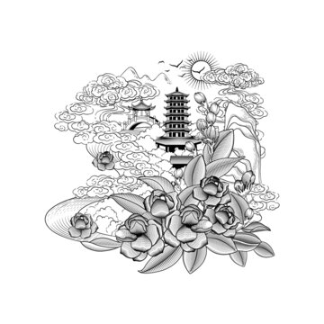 茉莉花插畫