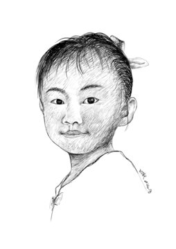 女童素描