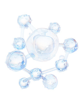 3D護膚品精華化學分子細胞