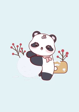 熊貓IP冬天