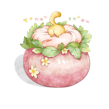創(chuàng)意兒童插畫奶油甜心甜品