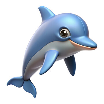 3D卡通小海豚