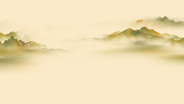 青綠寫意山水