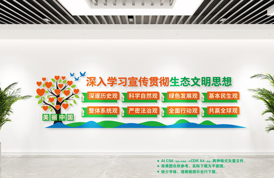 生態(tài)文明思想八觀文化墻
