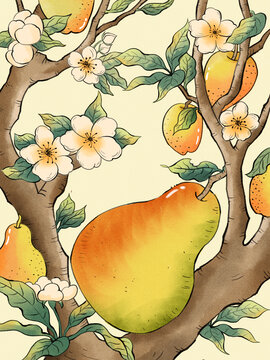 梨國(guó)風(fēng)手繪插畫(huà)