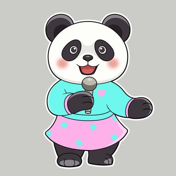 熊貓唱歌麥霸音樂會Q版