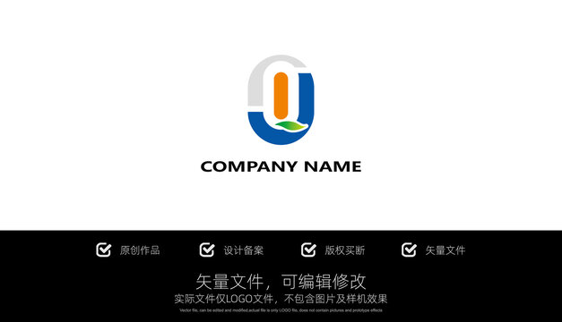 LOGO標志字母QJ商標設(shè)計