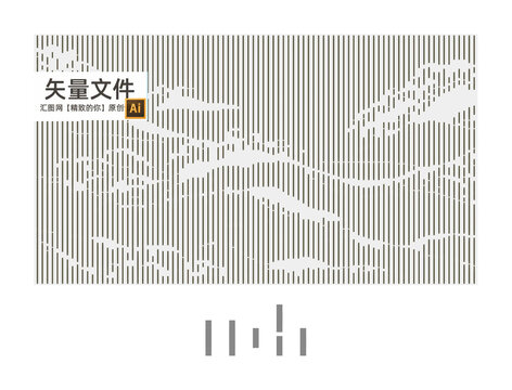矢量線條鏤空