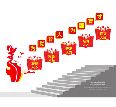 學校黨建階梯文化墻