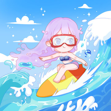 海邊沖浪
