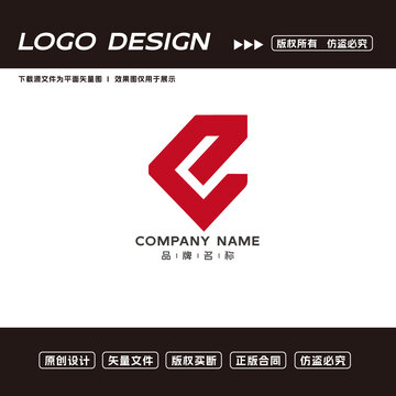 E字母logo創(chuàng)意logo