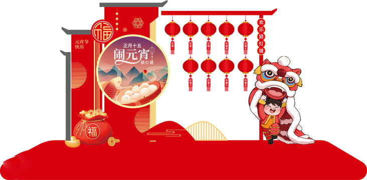陳列春節(jié)擺設(shè)