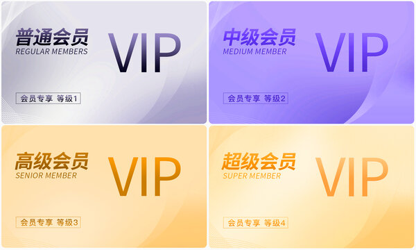 電商VIP會員等級卡