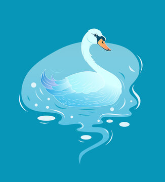 國潮天鵝插畫