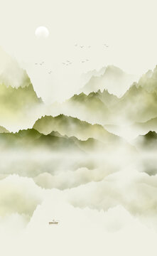 黛色山水