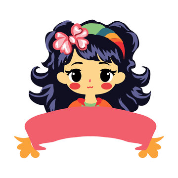 女孩插畫(huà)頭像
