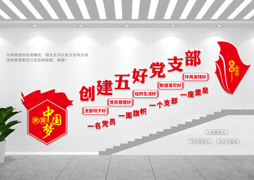 黨支部五好建設(shè)樓梯