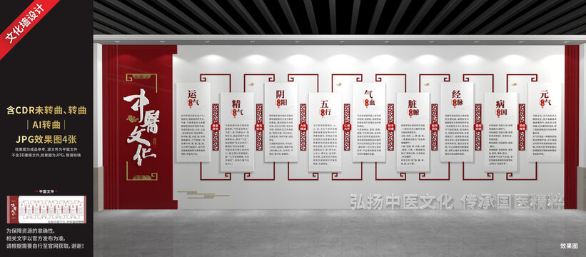 中醫(yī)文化展廳展示墻