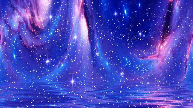藍(lán)紫色璀璨星空