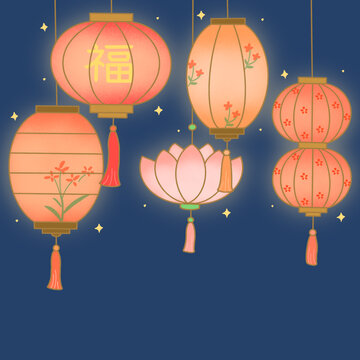 燈籠插畫